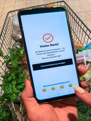 Smartphone, Einkauf beenden Smartphone, Einkauf beenden