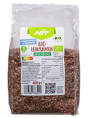 Verpackung Eigenmarke HIT Bio Leinsamen Verpackung Eigenmarke HIT Bio Leinsamen