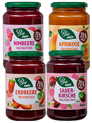 Verpackung Eigenmarke HIT Bio Fruchtaufstriche Verpackung Eigenmarke HIT Bio Fruchtaufstriche