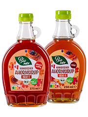 Verpackung Eigenmarke HIT Bio Ahornsirup Verpackung Eigenmarke HIT Bio Ahornsirup