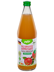 Verpackung Eigenmarke HIT Bio Streuobst Apfelsaft Verpackung Eigenmarke HIT Bio Streuobst Apfelsaft