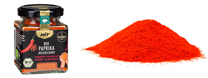 Gourmet HIT Gewürz Bio Paprika rosenscharf im Glas Gourmet HIT Gewürz Bio Paprika rosenscharf im Glas