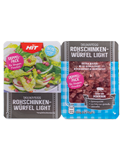 Verpackung HIT Rohschinkenwürfel light Verpackung HIT Rohschinkenwürfel light