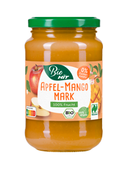 Verpackung Eigenmarke HIT Bio Apfel-Mangomark